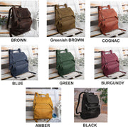 Handmade Leather Backpack for women and men, made with distressed genuine leather, Customizable sizes