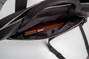Black Leather Laptop Bag, Unisex Design Work Bag, Handmade Carry-all for Woman and Man, Gift Idea