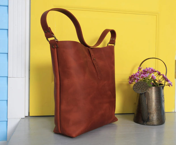 Leather hobo bucket bag purse / FREE personalization