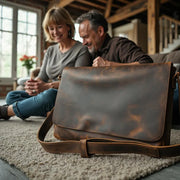 Handmade Crazy Horse Leather Messenger Bag Gift for Him vintage mens bag stylish leather bag classic mens bag father’s day gift