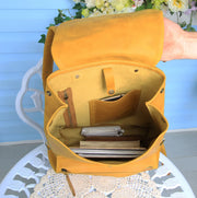 Handmade leather backpack for women/Travel backpack made with distressed genuine leather, Customizable sizes