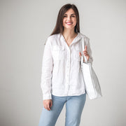 White Leather Tote Bag For Women • Leather Handbag • Leather Shoulder Bag • Womens Work Leather Bag • Leather Crossbody Bag • Custom Tote