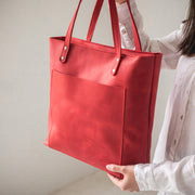 Leather Tote Bag | Handmade Tote Handbag | Zippered Tote | Leather Work Bag | Black Leather Tote Bag For Women | Large Shoulder Bag