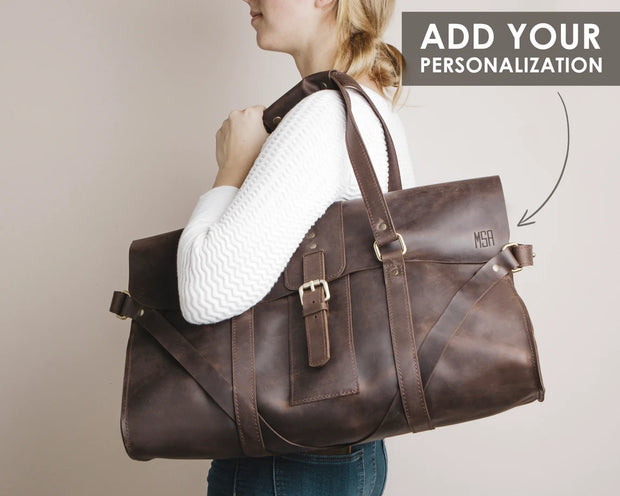 Extra large leather travel bag womens leather duffel bag, large travel tote, women leather bag, lady weekend bag, gym bag for women