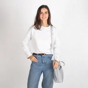 Genuine Leather Large Crossbody Bag with Outside and Inside Pocket | Personalization Leather Shoulder Bag for Women and Men