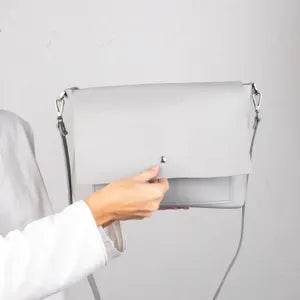 Genuine Leather Large Crossbody Bag with Outside and Inside Pocket | Personalization Leather Shoulder Bag for Women and Men