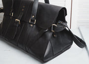 Duffle men's overnight bag, weekender bag for men, leather duffle bag, unisex bowling bag, carryon travel bag, leather handbag from stasukan