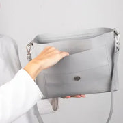 Genuine Leather Large Crossbody Bag with Outside and Inside Pocket | Personalization Leather Shoulder Bag for Women and Men