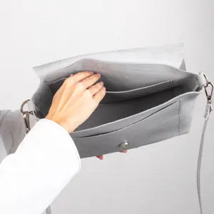 Genuine Leather Large Crossbody Bag with Outside and Inside Pocket | Personalization Leather Shoulder Bag for Women and Men
