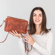 Genuine Leather Crossbody Bags with Zipper | Handmade Leather Crossbody Festival Bag | Leather Bag with Engraving | Personalization Bag