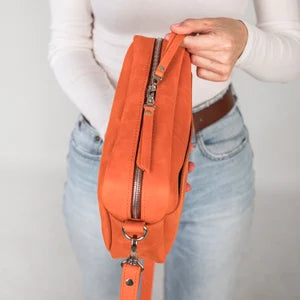 Genuine Leather Crossbody Bags with Zipper | Handmade Leather Crossbody Festival Bag | Leather Bag with Engraving | Personalization Bag