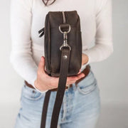 Genuine Leather Crossbody Bags with Zipper | Handmade Leather Crossbody Festival Bag | Leather Bag with Engraving | Personalization Bag