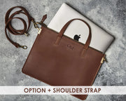 Womens Leather bag for laptop, small leather laptop bag for 13,14,15,16 inches laptops, leather laptop sleeve personalized macbook Pro