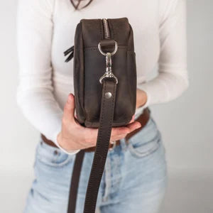 Genuine Leather Crossbody Bags with Zipper | Handmade Leather Crossbody Festival Bag | Leather Bag with Engraving | Personalization Bag
