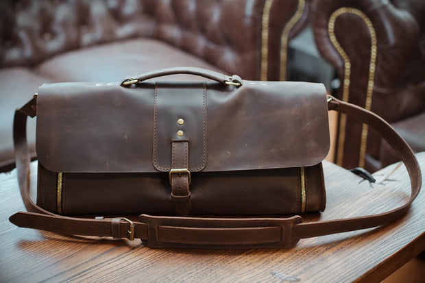 Leather work bag for barber Tool storage bag, Brush Organizer, Dopp Kit Travel Bag, Gifts for Him,