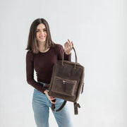 Classic and Durable Leather City Backpack - Perfect for Everyday Use - Handcrafted with Style and Functionality - Urban City Backpack