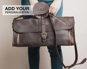 Leather work bag for barber Tool storage bag, Brush Organizer, Dopp Kit Travel Bag, Gifts for Him,