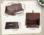 Leather work bag for barber Tool storage bag, Brush Organizer, Dopp Kit Travel Bag, Gifts for Him,
