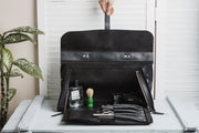 Leather work bag for barber Tool storage bag, Brush Organizer, Dopp Kit Travel Bag, Gifts for Him,