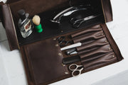Leather work bag for barber Tool storage bag, Brush Organizer, Dopp Kit Travel Bag, Gifts for Him,