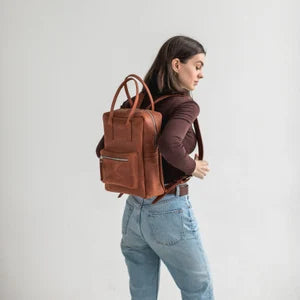Classic and Durable Leather City Backpack - Perfect for Everyday Use - Handcrafted with Style and Functionality - Urban City Backpack