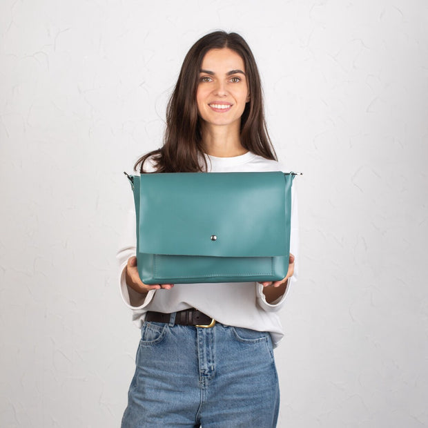 Genuine Leather Crossbody Bag with Pockets | Personalization Shoulder Bag for Everyday Use, Work, and Travel | Bag with Adjustable Strap