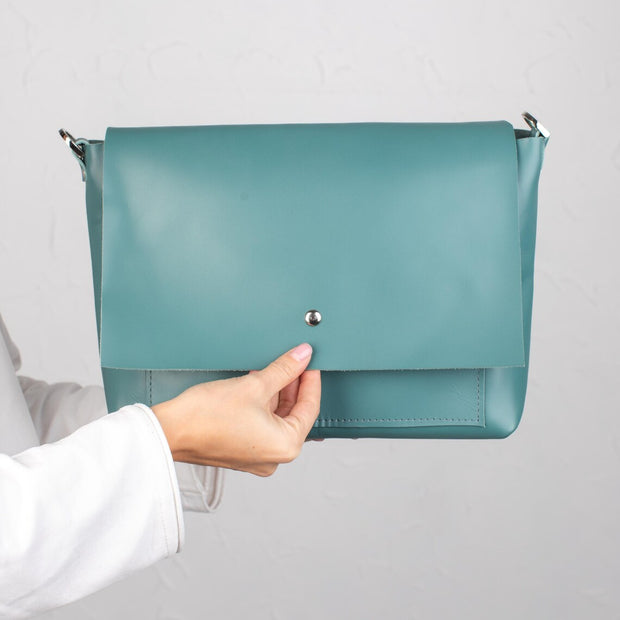 Genuine Leather Crossbody Bag with Pockets | Personalization Shoulder Bag for Everyday Use, Work, and Travel | Bag with Adjustable Strap