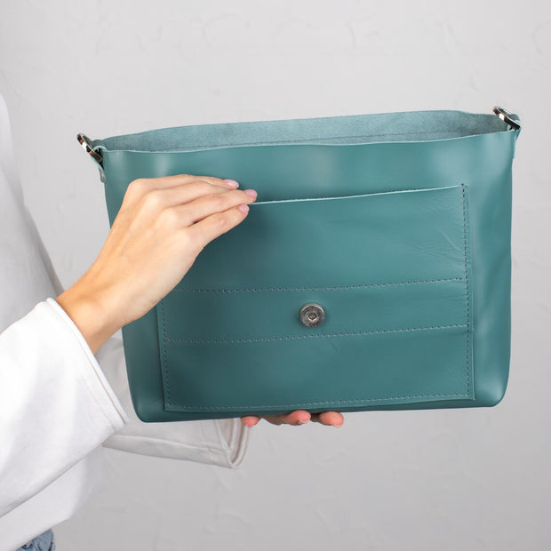 Genuine Leather Crossbody Bag with Pockets | Personalization Shoulder Bag for Everyday Use, Work, and Travel | Bag with Adjustable Strap
