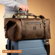 Black Color Full Grain Leather Duffle Bag | Leather Weekender Bag/Leather Holdall | Overnight Bag Men | Carryon Bag