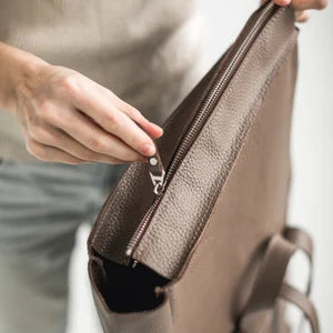 Leather backpack | Pebbled leather rucksack | Leather rolltop backpack | Womens backpack | School leather backpacks | Leather students bag
