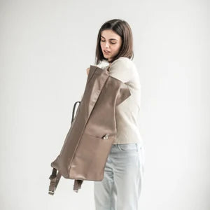 Leather backpack | Pebbled leather rucksack | Leather rolltop backpack | Womens backpack | School leather backpacks | Leather students bag