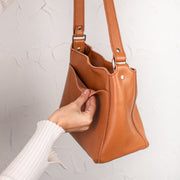 Leather Shoulder Purse | Pebbled Leather Shoulder Bag | Brown Pebbled Leather Bag | Personalization Shoulder Women Bag | Zippered Bag