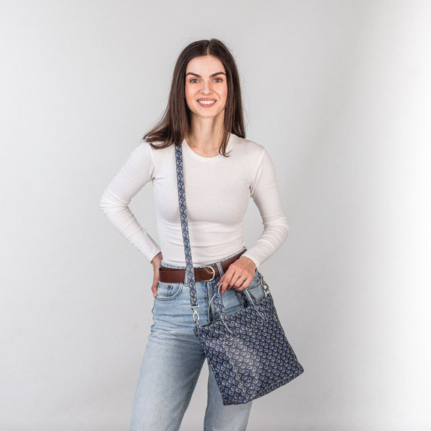 Handmade Leather Mini Tote Bag with Outside Pocket | Personalization Women's Tote Bag | Handcrafted Leather Shoulder Bag | Leather Women Bag