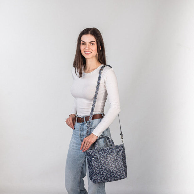 Handmade Leather Mini Tote Bag with Outside Pocket | Personalization Women's Tote Bag | Handcrafted Leather Shoulder Bag | Leather Women Bag