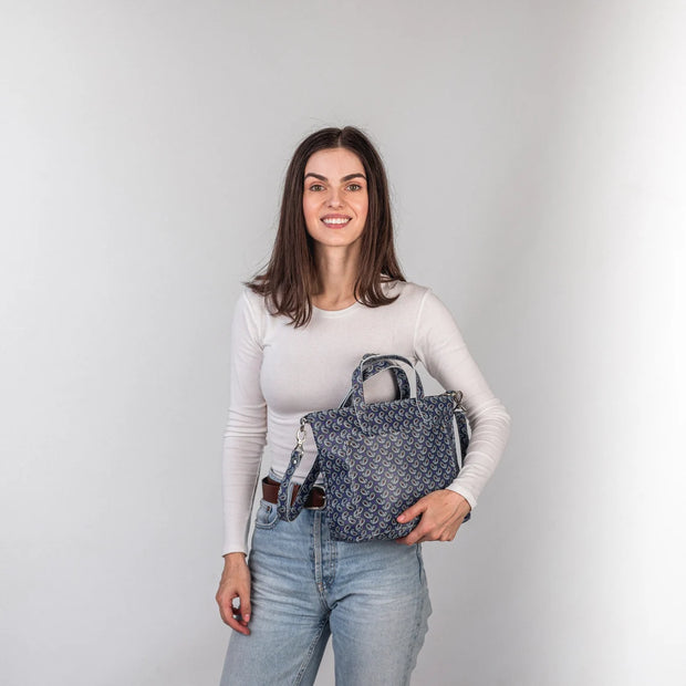Handmade Leather Mini Tote Bag with Outside Pocket | Personalization Women's Tote Bag | Handcrafted Leather Shoulder Bag | Leather Women Bag