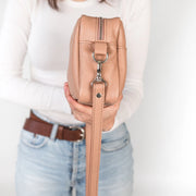 Genuine Pebbeld Leather Crossbody Bag for Everyday Use | Handmade Leather Crossbody Purse with Zipper | Personalization Leather Shoulder Bag