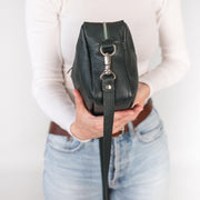 Genuine Pebbeld Leather Crossbody Bag for Everyday Use | Handmade Leather Crossbody Purse with Zipper | Personalization Leather Shoulder Bag
