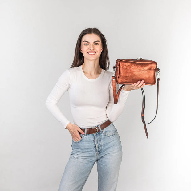 Handmade Perfect Pebble Leather Crossbody Bag | Handcrafted Leather Crossbody Women's Bag | Genuine Leather Shoulder Bag | Crossbody Purse