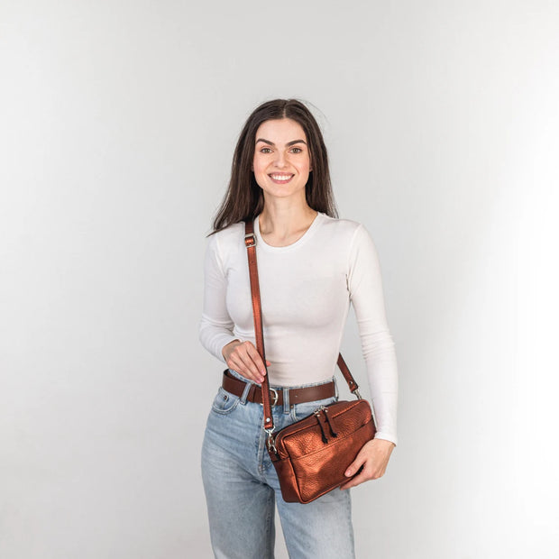 Handmade Perfect Pebble Leather Crossbody Bag | Handcrafted Leather Crossbody Women's Bag | Genuine Leather Shoulder Bag | Crossbody Purse