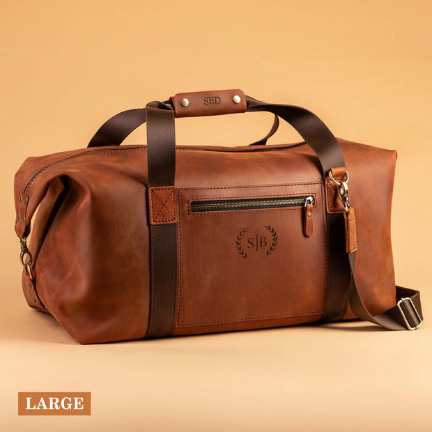 Black Color Full Grain Leather Duffle Bag | Leather Weekender Bag/Leather Holdall | Overnight Bag Men | Carryon Bag