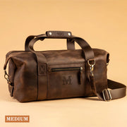 Black Color Full Grain Leather Duffle Bag | Leather Weekender Bag/Leather Holdall | Overnight Bag Men | Carryon Bag