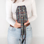 Leather Plaid Crossbody Bag | Handcrafted Leather Womens Bag | Leather Crossbody Festival Bag | Leather Crossbody Purse for Everyday Use
