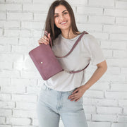 Small Leather Crossbody Bag • Distressed Leather Bag • Leather Shoulder Bag • Brown Leather Purse With Shoulder Strap • Handmade Crossbody