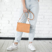 Small Leather Crossbody Bag • Distressed Leather Bag • Leather Shoulder Bag • Brown Leather Purse With Shoulder Strap • Handmade Crossbody