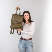 Soft Leather Backpack | Leather Backpack for Student | Leather Women Backpack with Zipper and Pockets | Genuine Leather Travel Backpack