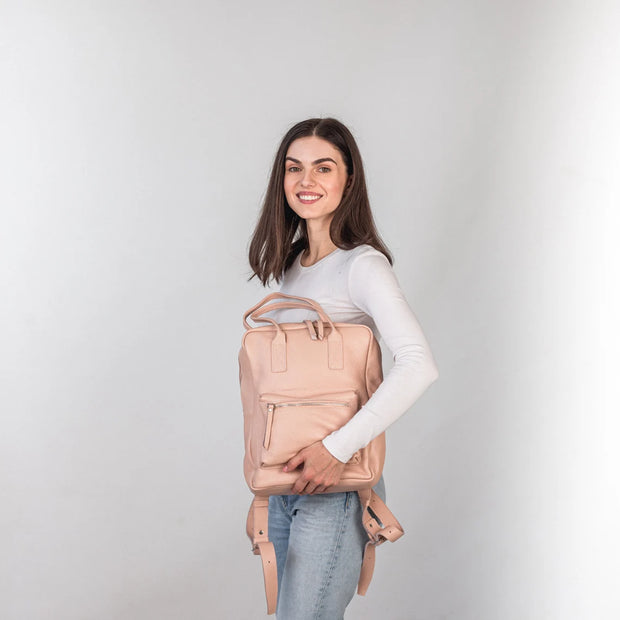 Soft Leather Backpack | Leather Backpack for Student | Leather Women Backpack with Zipper and Pockets | Genuine Leather Travel Backpack