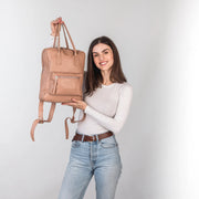 Soft Leather Backpack | Leather Backpack for Student | Leather Women Backpack with Zipper and Pockets | Genuine Leather Travel Backpack