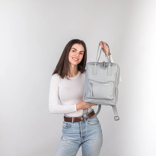 Soft Leather Backpack | Leather Backpack for Student | Leather Women Backpack with Zipper and Pockets | Genuine Leather Travel Backpack