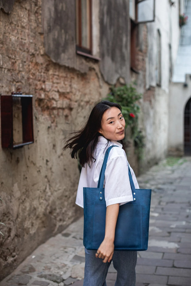 Leather Tote for Women | Tote Leather Bag for Work | Personalization shoulder bag | Leather handbag | Genuine leather handmade crossbody bag
