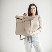 Leather backpack | Pebbled leather rucksack | Leather rolltop backpack | Womens backpack | School leather backpacks | Leather students bag